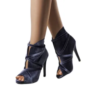 BM Grijze elegante pumps met bovenwerk van Sao grijs