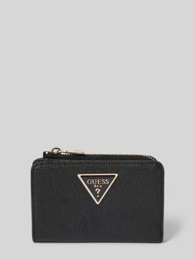 Guess Portemonnee met labelapplicatie, model 'LAUREL' in zwart