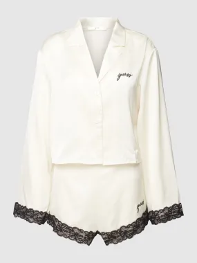 Guess Pyjama met kanten rand in offwhite