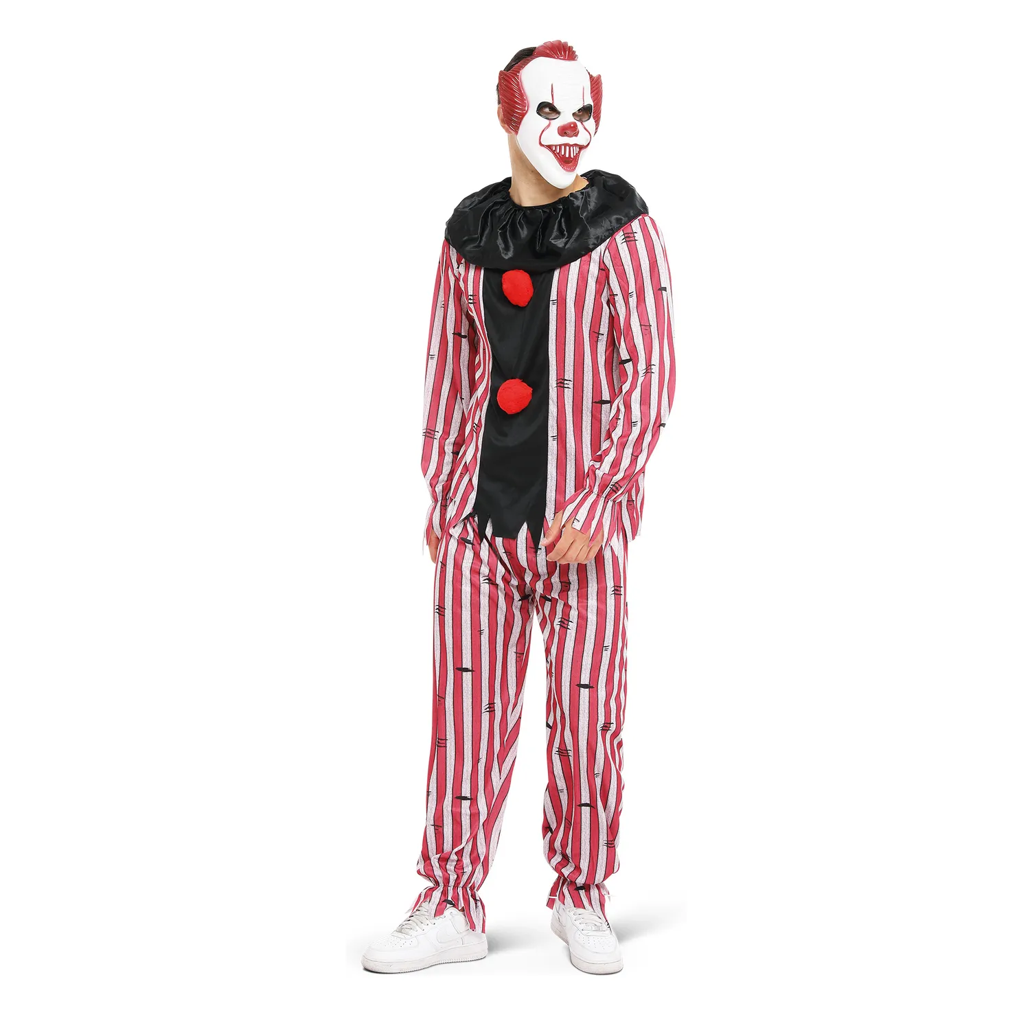Kostuum clown streep S